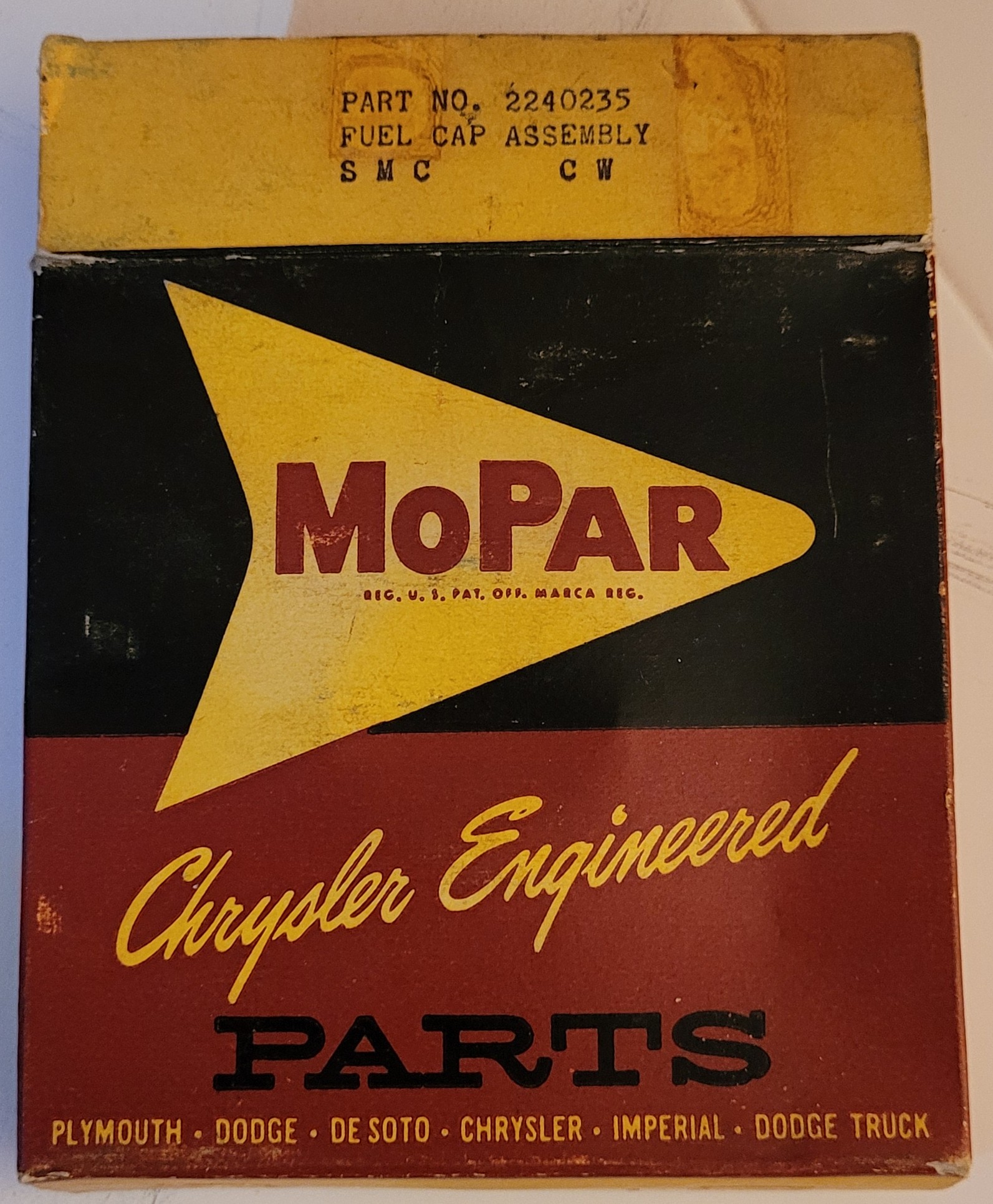 MOPAR NOS FUEL CAP ASSEMBLY FULL BOX